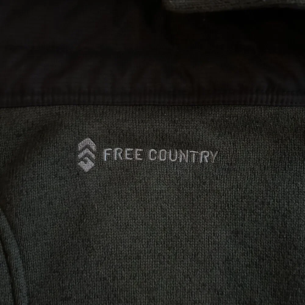 Free Country Men’s Size XL Fleece Jacket Full Zip Green Dadcore Outdoorwear - Picture 2 of 14